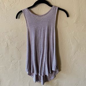 Maroon Striped American Eagle Tank Top
